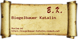 Biegelbauer Katalin névjegykártya
